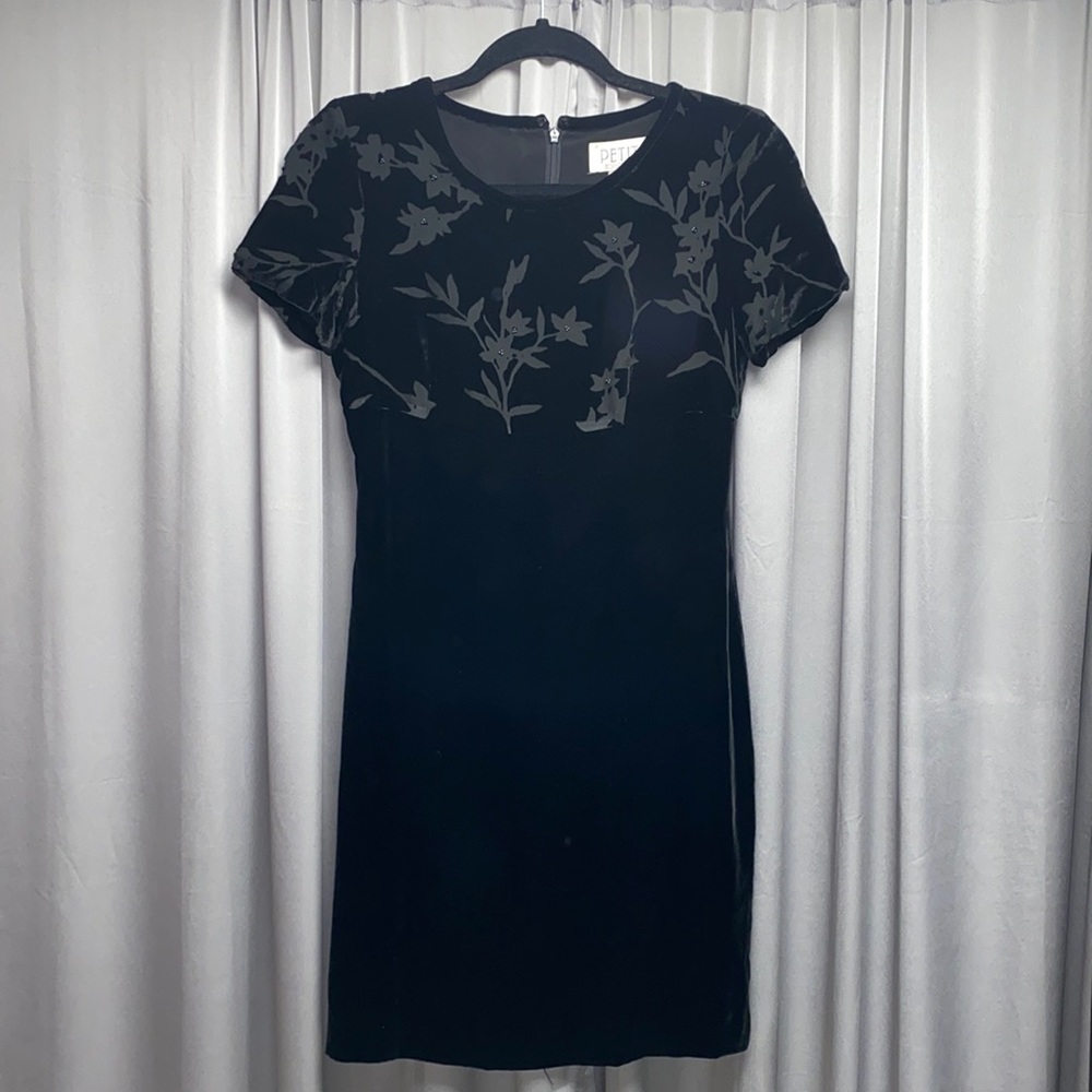 Petite Sophisticate Velvet Mini Dress